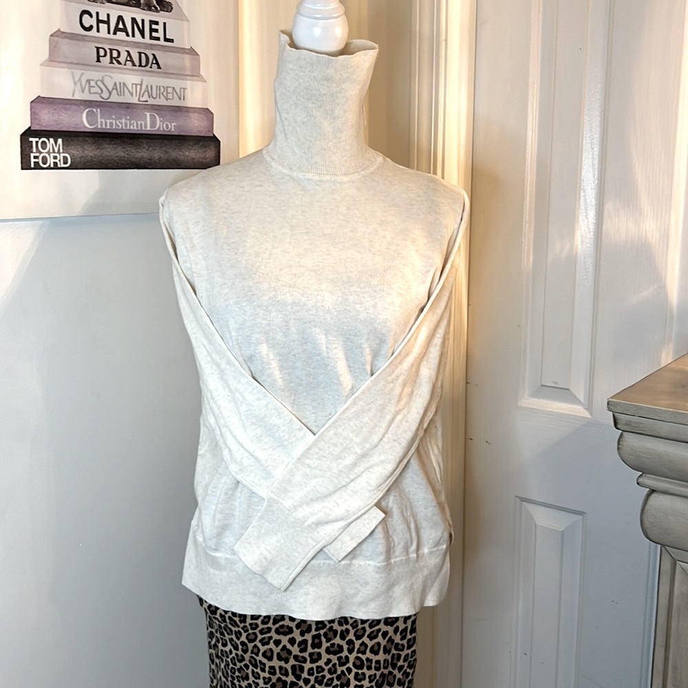 🖤ZARA KNITWEAR🖤 ☃️ THE WINTER COLLECTION☃️ Ivory Turtleneck Sweater Size 13-14